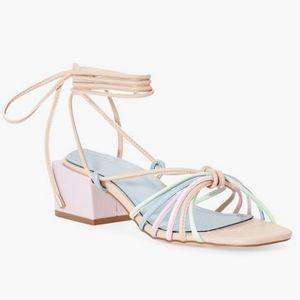 🧁B2G1🧁 JustFab Aurora Pastel Lace-Up Heeled Sandals